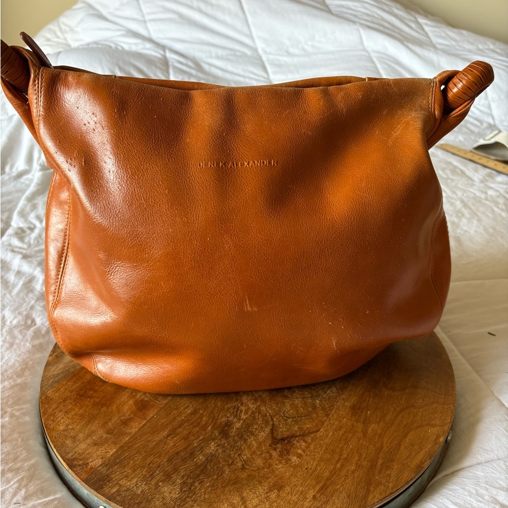 Derek Alexander Tan Leather Hobo Bag
